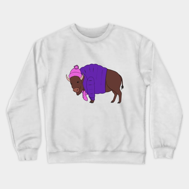 Buffalo Winter - pink Crewneck Sweatshirt by WatershipBound